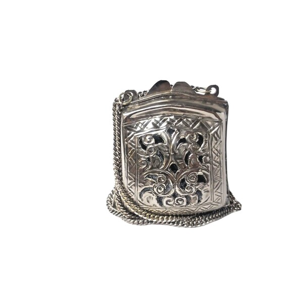 unbranded Handbags - Vintage Metal Crossbody Bag Floral Embossed Metal Body Bohemian Boho